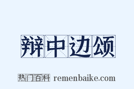 辩中边颂是什么意思的图片